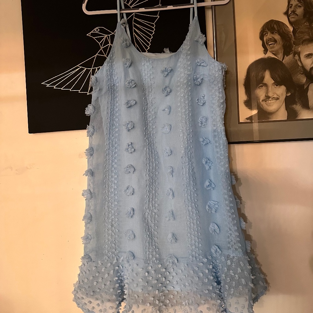 Baby blue spaghetti strap dress